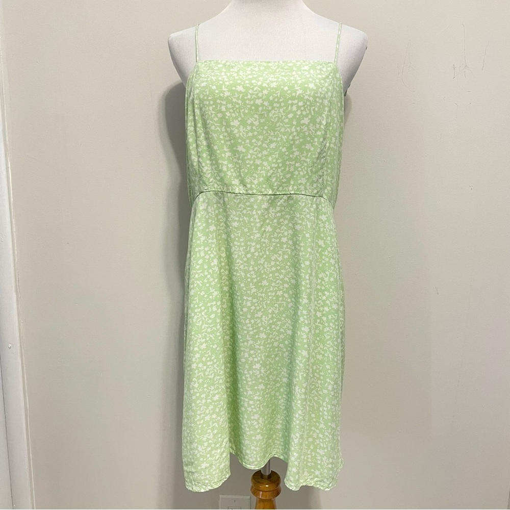 Old Navy Floral Green Spaghetti Strap Dress Size XL